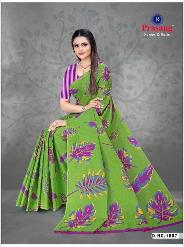  Prasang Gini Gold Vol-1 Cotton Designer Saree Collection